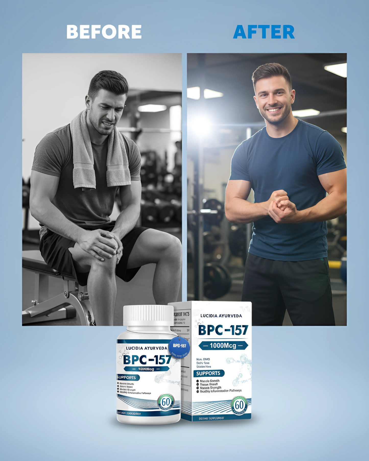 BPC-157 Capsules – Advanced Healing & Recovery Support (1000 mcg, 60 Count)
