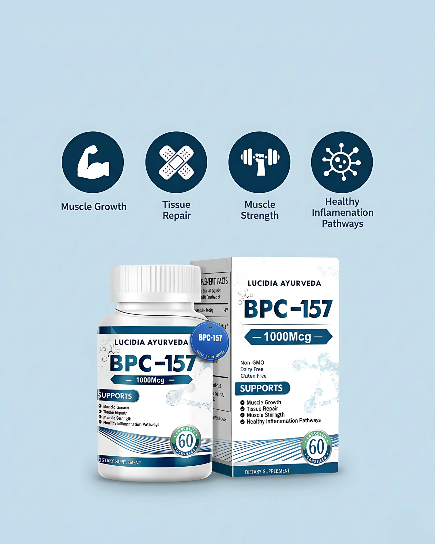 BPC-157 Capsules – Advanced Healing & Recovery Support (1000 mcg, 60 Count)