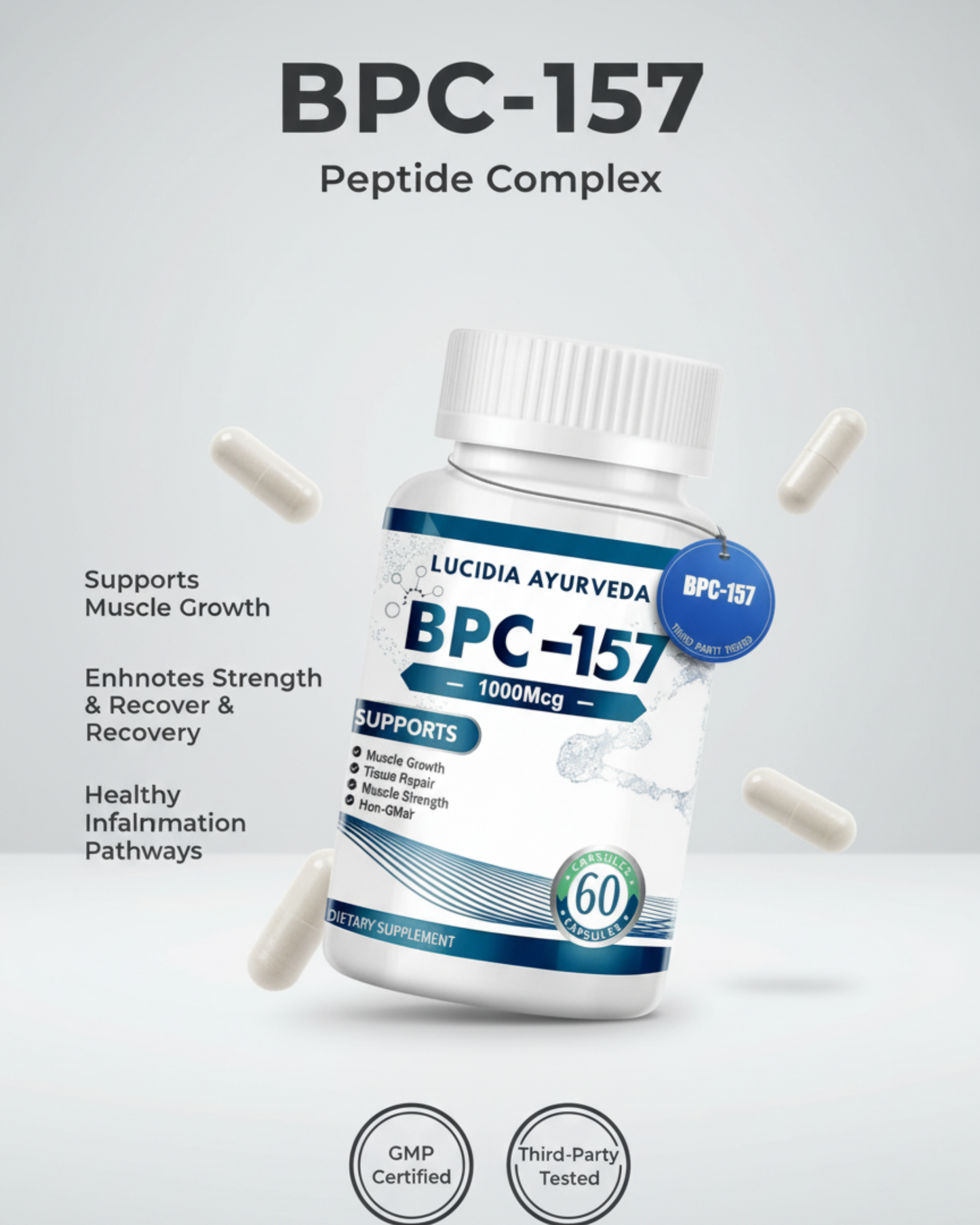 BPC-157 Capsules – Advanced Healing & Recovery Support (1000 mcg, 60 Count)