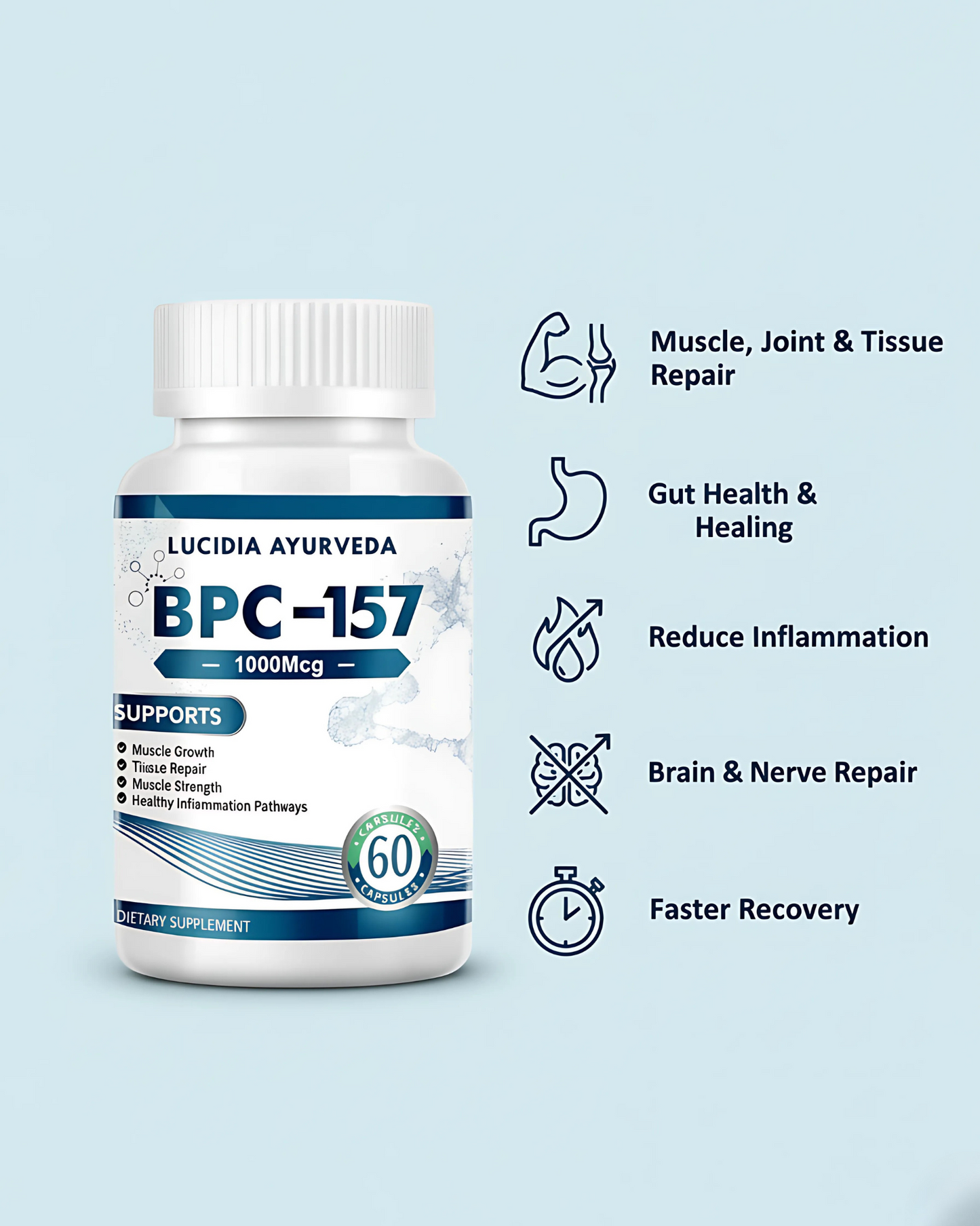 BPC-157 Capsules – Advanced Healing & Recovery Support (1000 mcg, 60 Count)